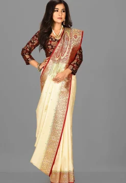 Banarasi Saree in Cream