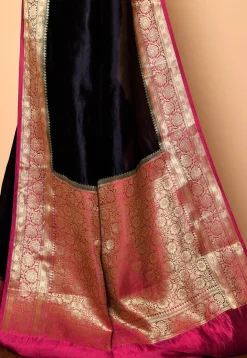 Banarasi Saree in Dark Violet