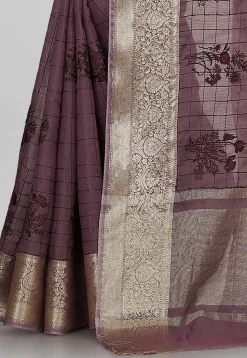 Banarasi Saree in Dusty Purple