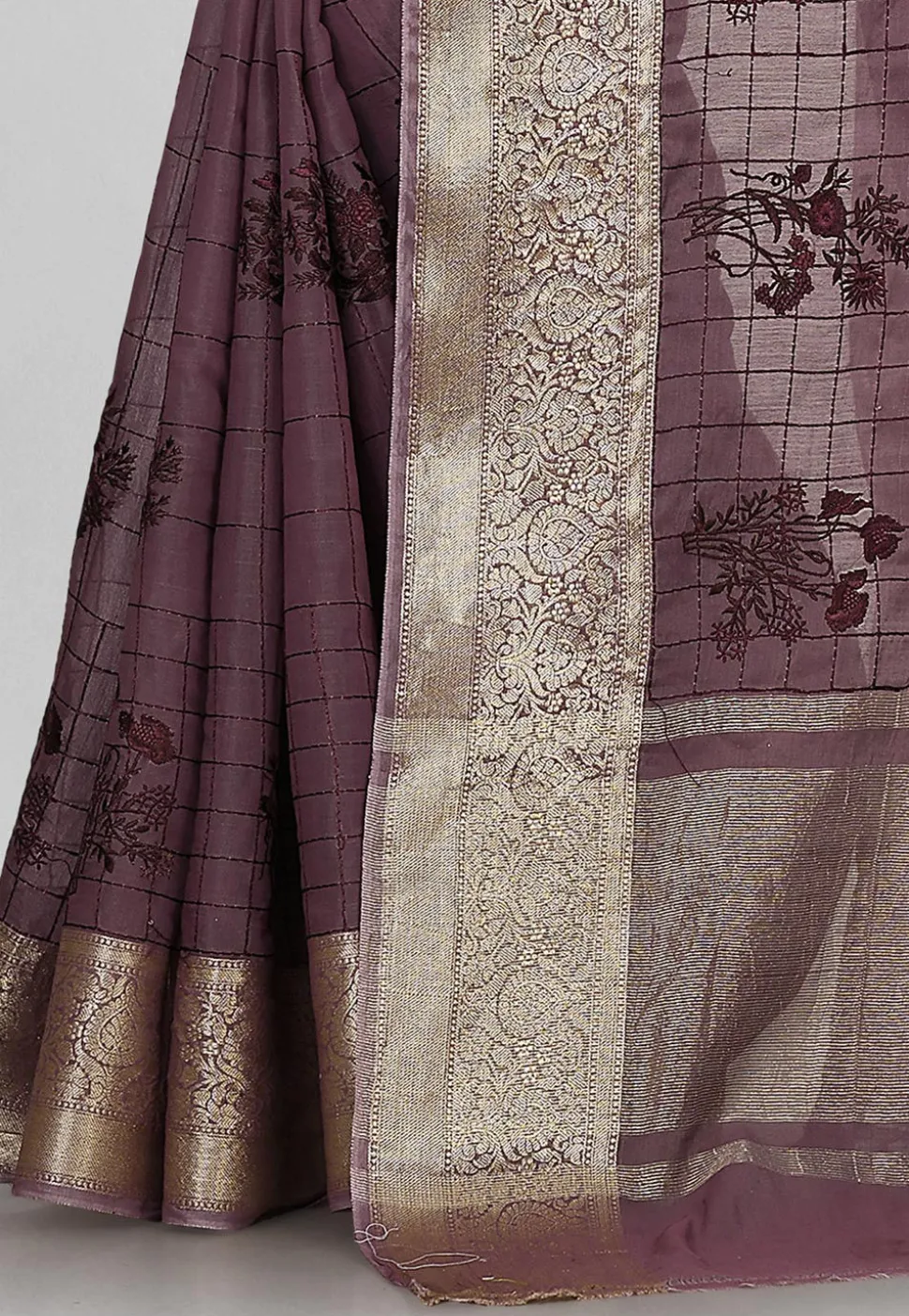 Banarasi Saree in Dusty Purple