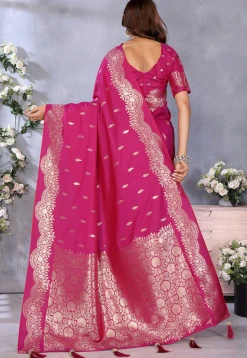 Banarasi Saree in Fuchsia