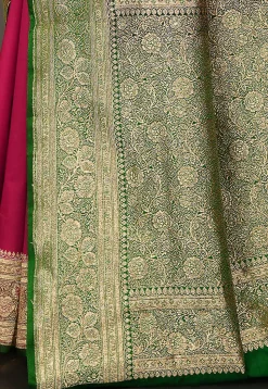 Banarasi Saree in Fuchsia