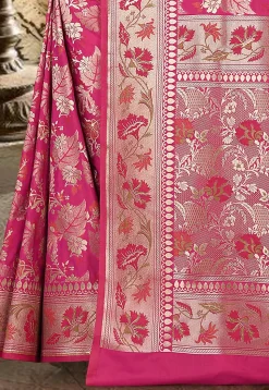 Banarasi Saree in Fuchsia