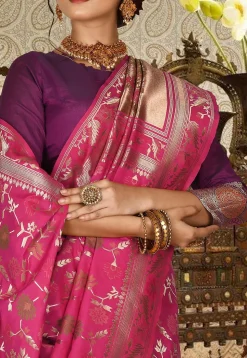 Banarasi Saree in Fuchsia