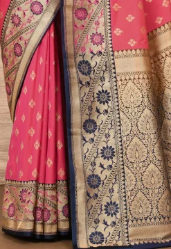 Banarasi Saree in Fuchsia