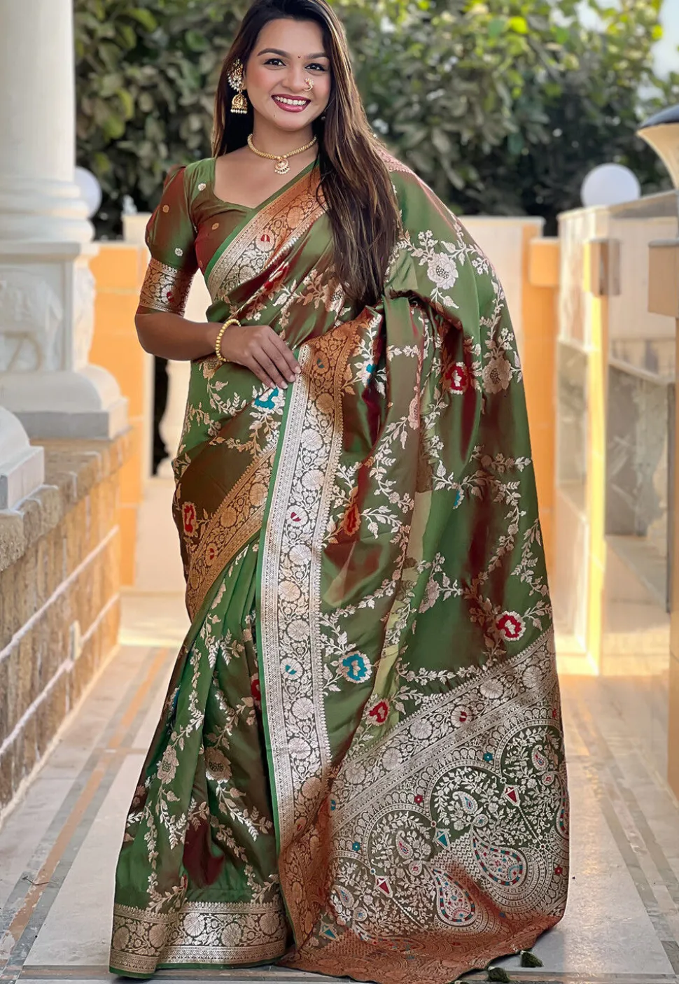Banarasi Saree in Green