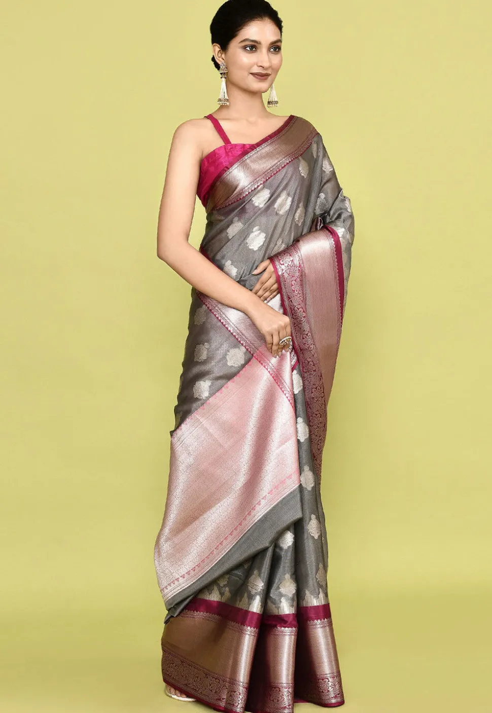 Banarasi Saree in Grey
