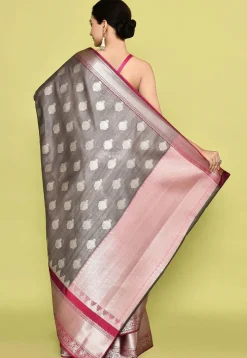 Banarasi Saree in Grey