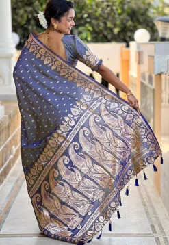 Banarasi Saree in Grey