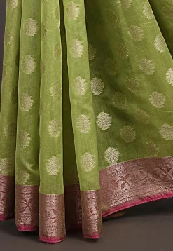 Banarasi Saree in Light Green