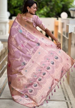 Banarasi Saree in Light Purple