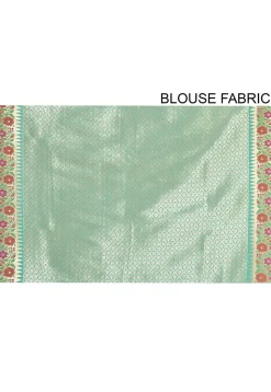 Banarasi Saree in Light Teal Green