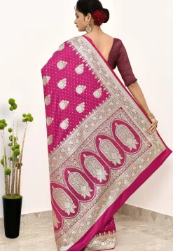 Banarasi Saree in Magenta