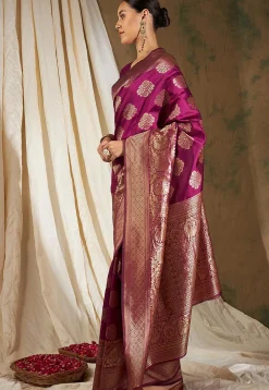 Banarasi Saree in Magenta