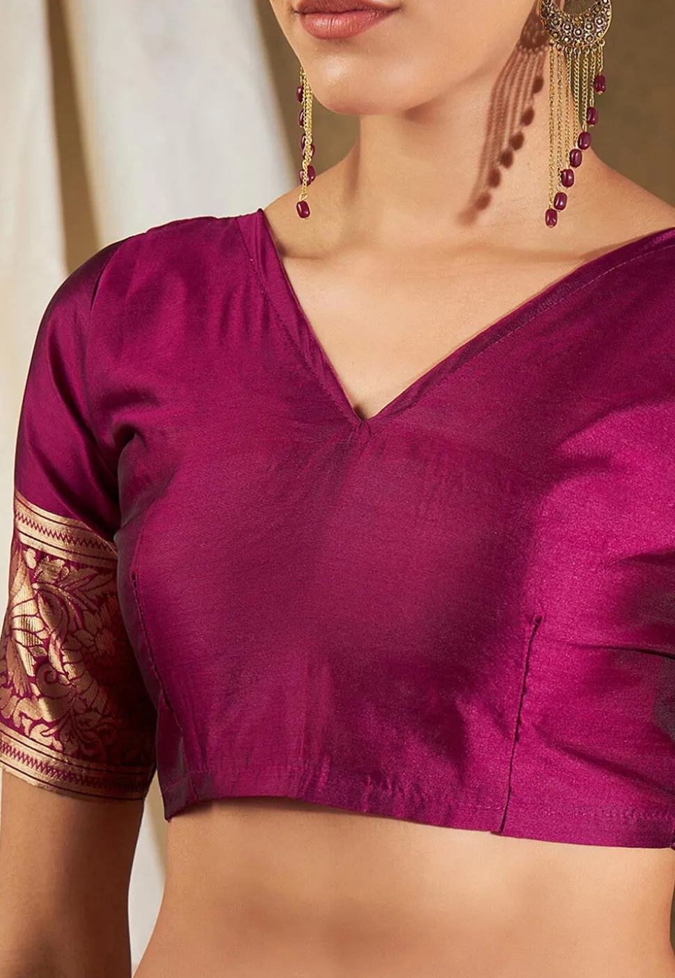 Banarasi Saree in Magenta