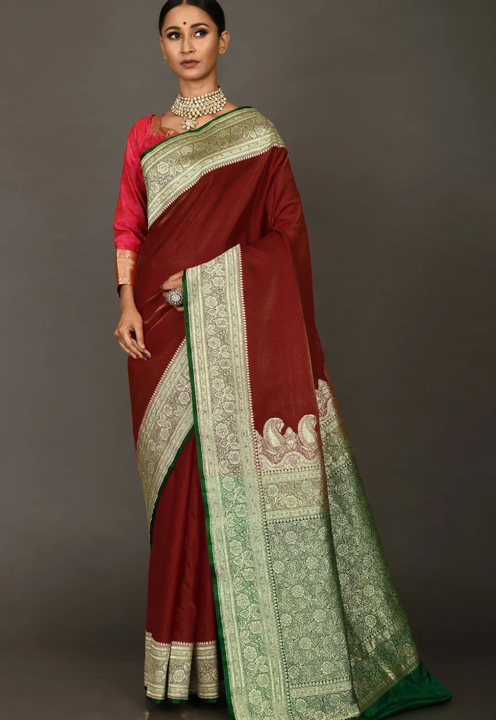 Banarasi Saree in Maroon