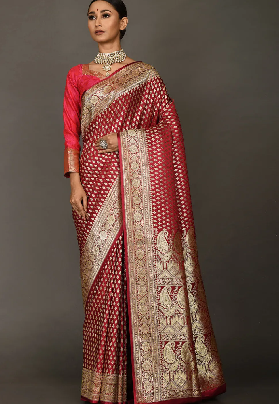 Banarasi Saree in Maroon