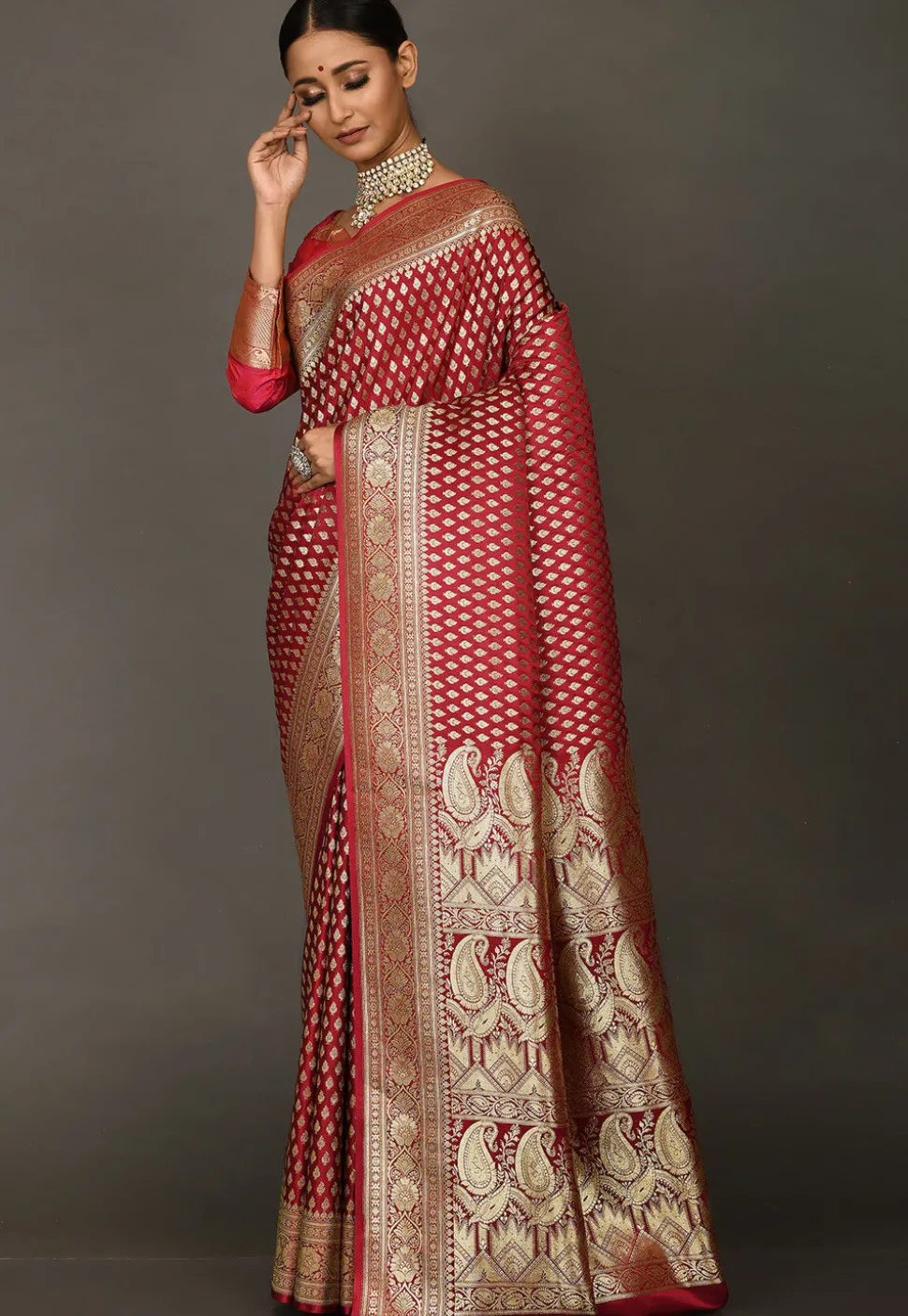 Banarasi Saree in Maroon