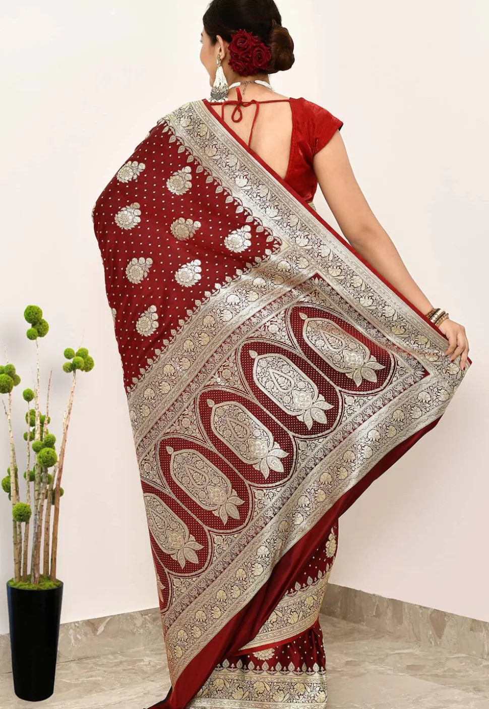 Banarasi Saree in Maroon