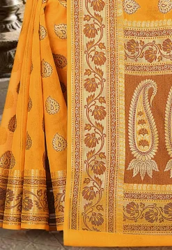 Banarasi Saree in Mustard