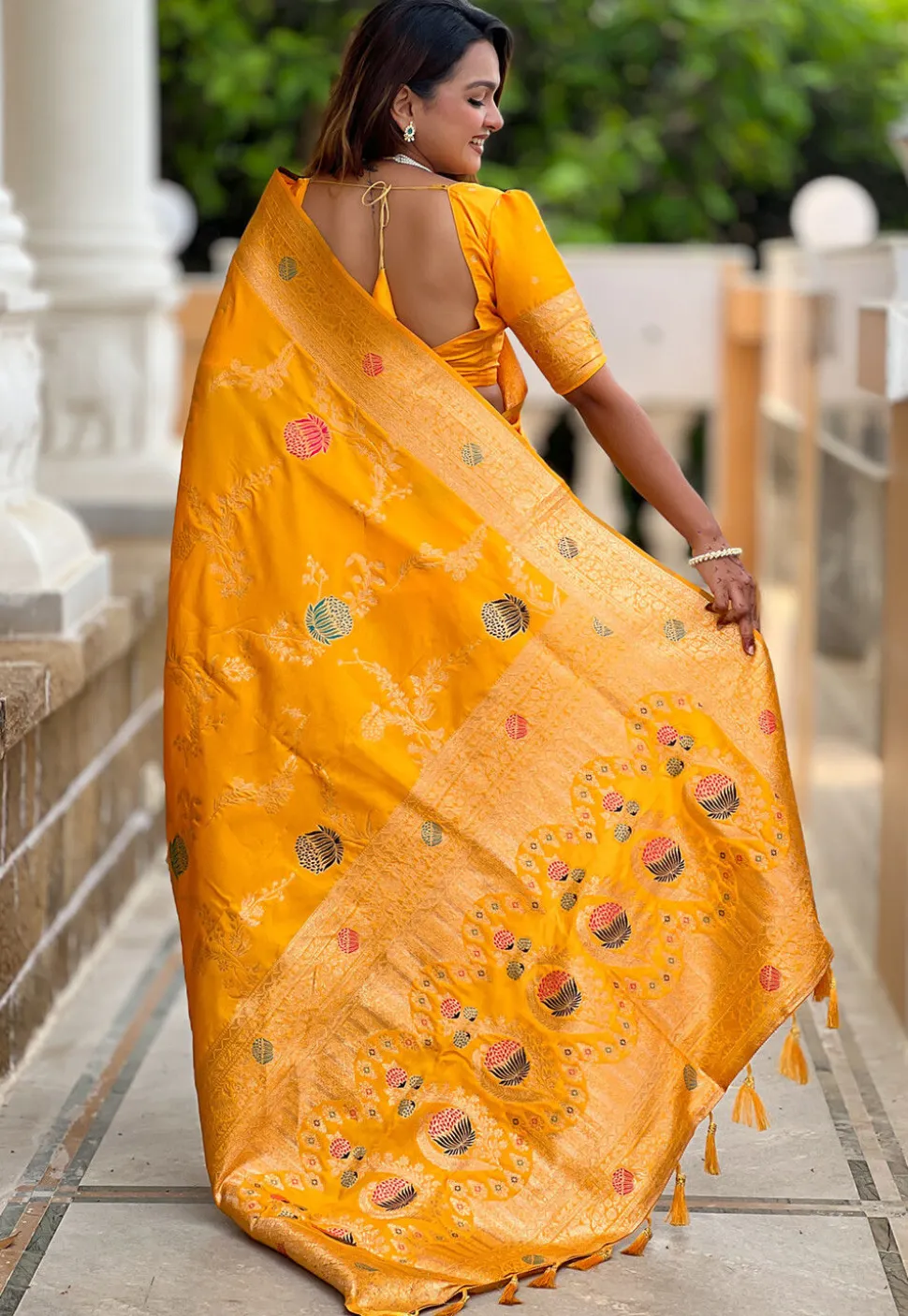 Banarasi Saree in Mustard