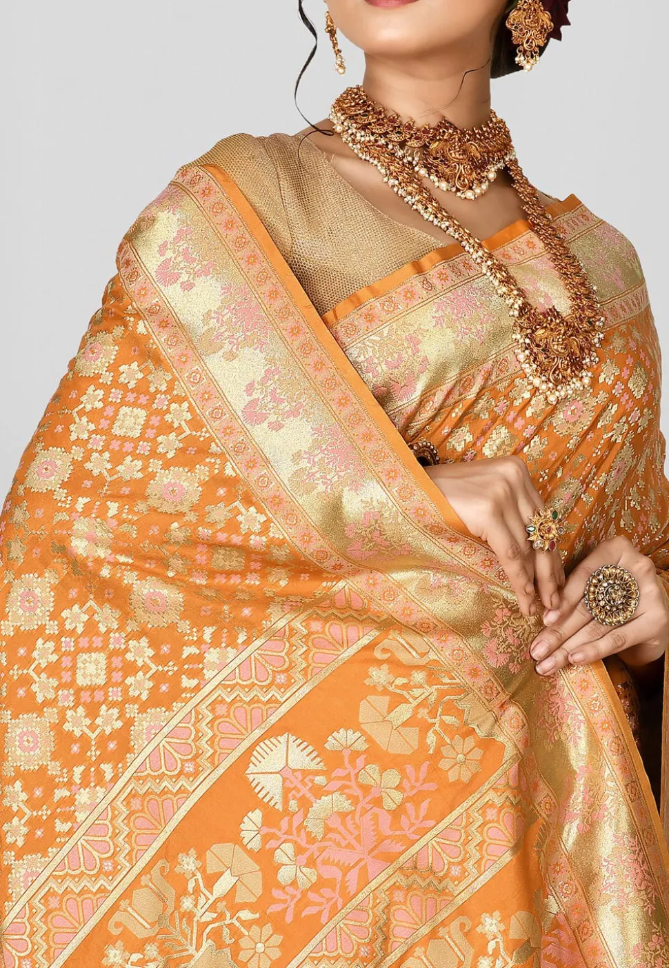 Banarasi Saree in Mustard