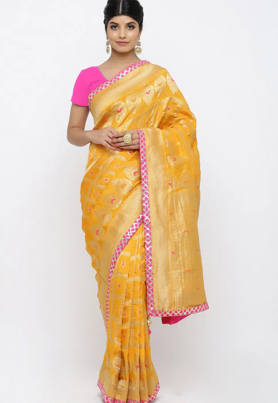 Banarasi Saree in Mustard