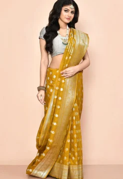 Banarasi Saree in Mustard