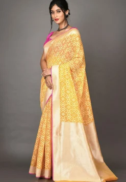 Banarasi Saree in Mustard