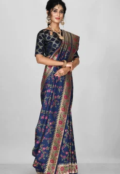 Banarasi Saree in Navy Blue