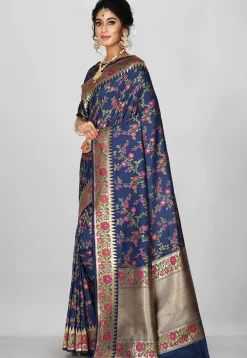 Banarasi Saree in Navy Blue