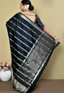Banarasi Saree in Navy Blue