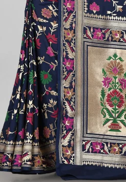 Banarasi Saree in Navy Blue