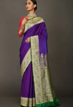 Banarasi Saree in Navy Blue