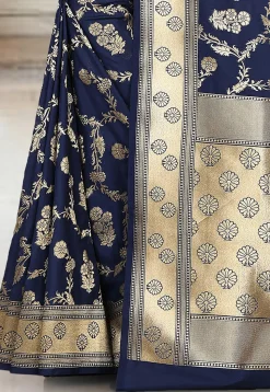 Banarasi Saree in Navy Blue