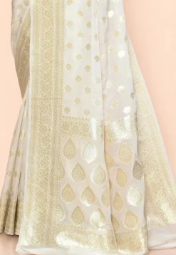 Banarasi Saree in Off White