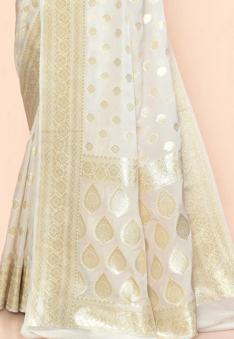 Banarasi Saree in Off White