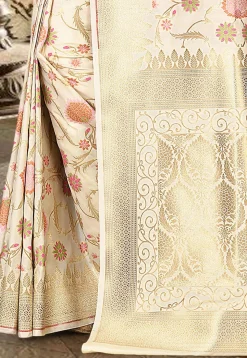Banarasi Saree in Off White