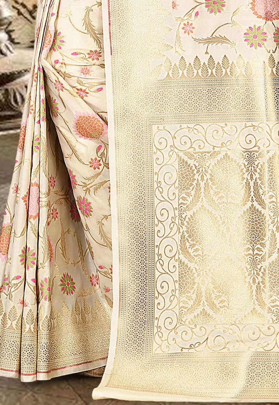 Banarasi Saree in Off White