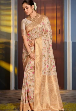 Banarasi Saree in Off White