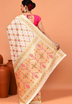Banarasi Saree in Off White