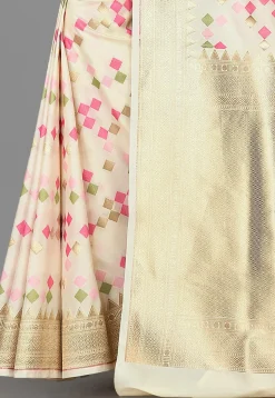 Banarasi Saree in Off White