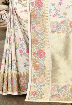Banarasi Saree in Off White