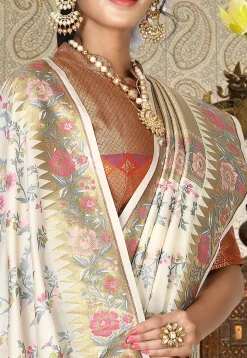 Banarasi Saree in Off White