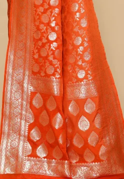 Banarasi Saree in Orange