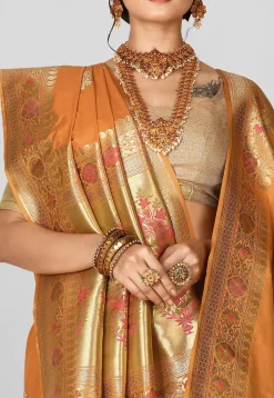 Banarasi Saree in Orange