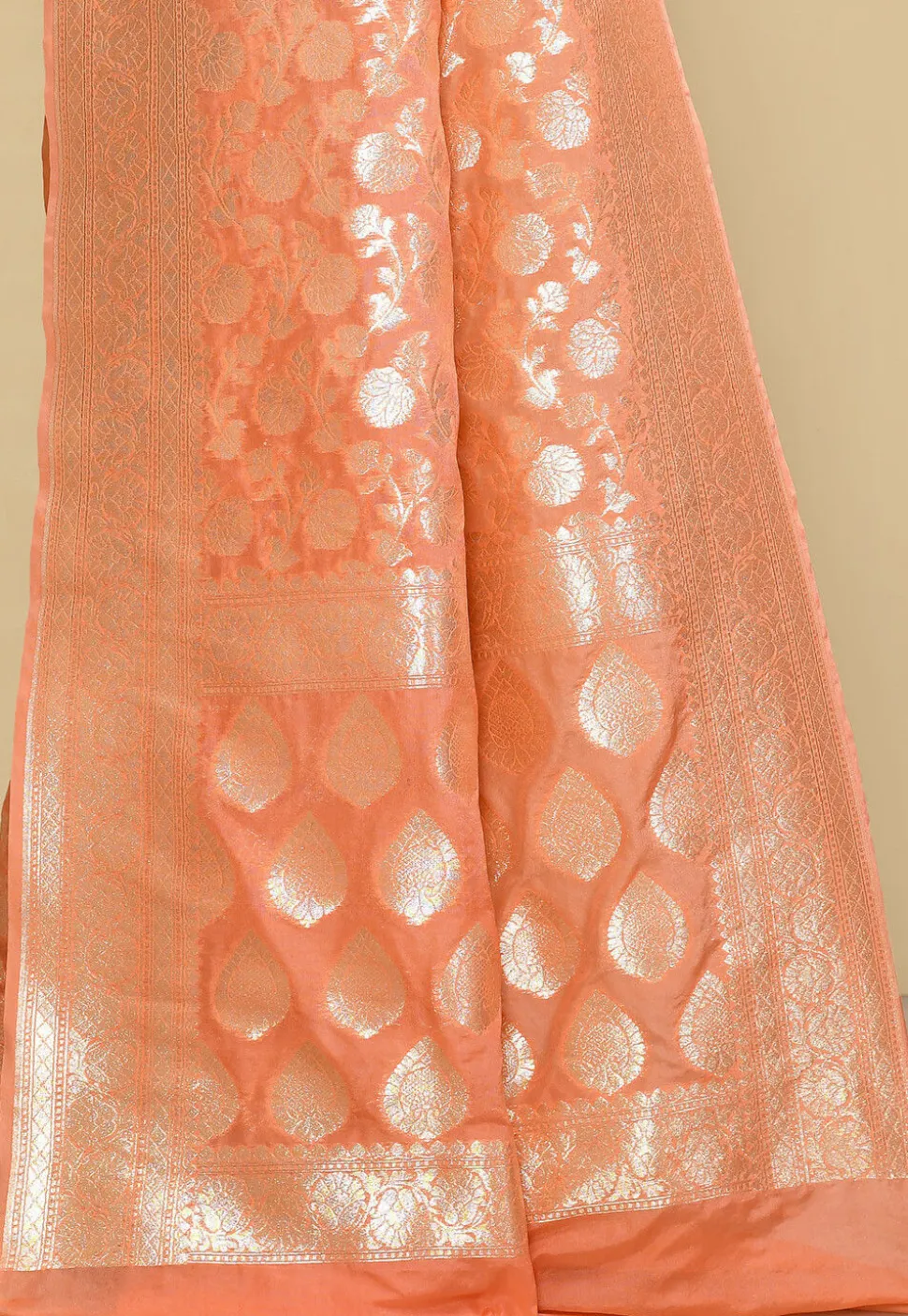 Banarasi Saree in Peach