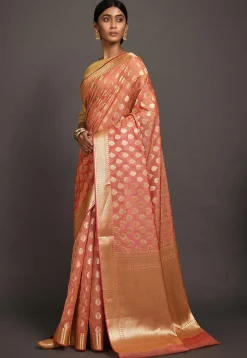 Banarasi Saree in Peach