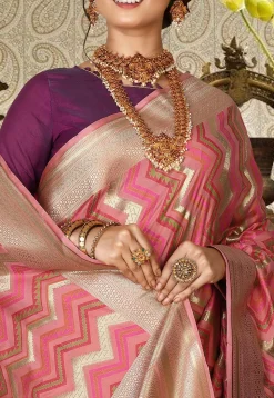 Banarasi Saree in Peach
