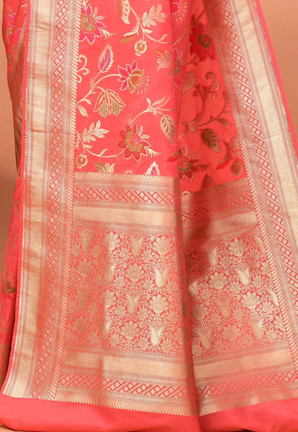 Banarasi Saree in Peach